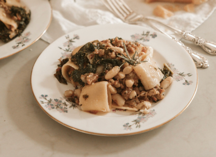 Paccheri with Spicy Sausage – Cucina Cipoletti