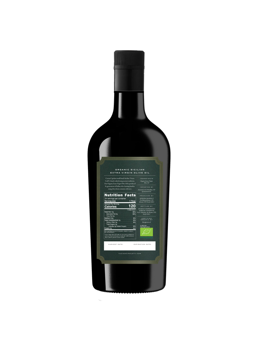 Organic Extra Virgin Olive Oil Bottle